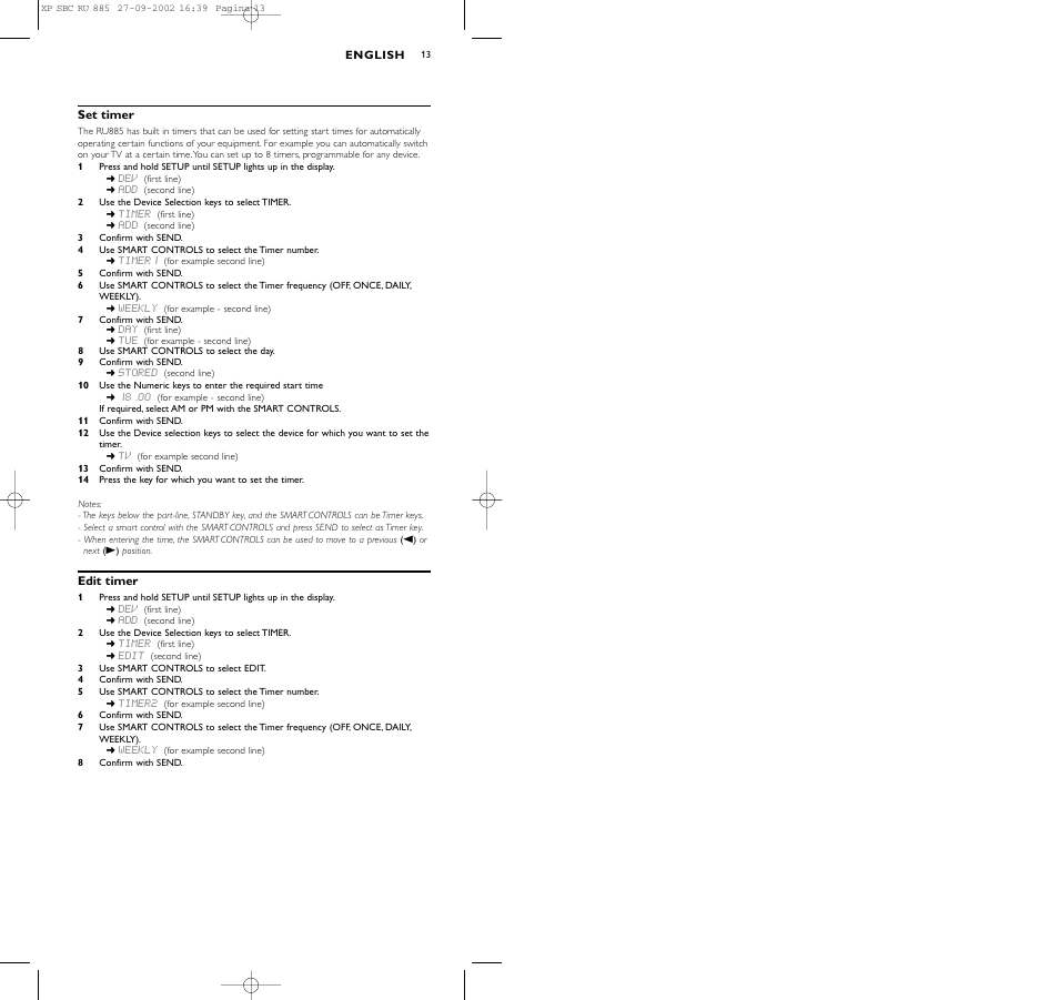 Philips Universal-Fernbedienung User Manual | Page 13 / 146