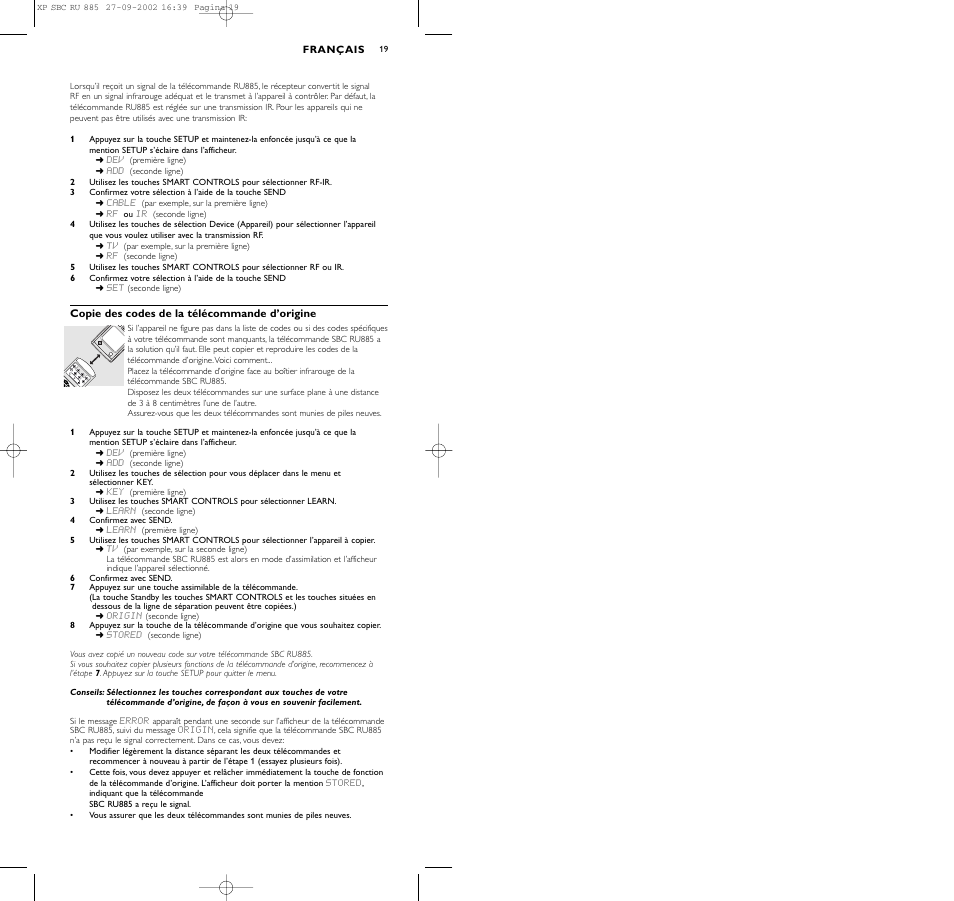 Philips Universal-Fernbedienung User Manual | Page 19 / 146