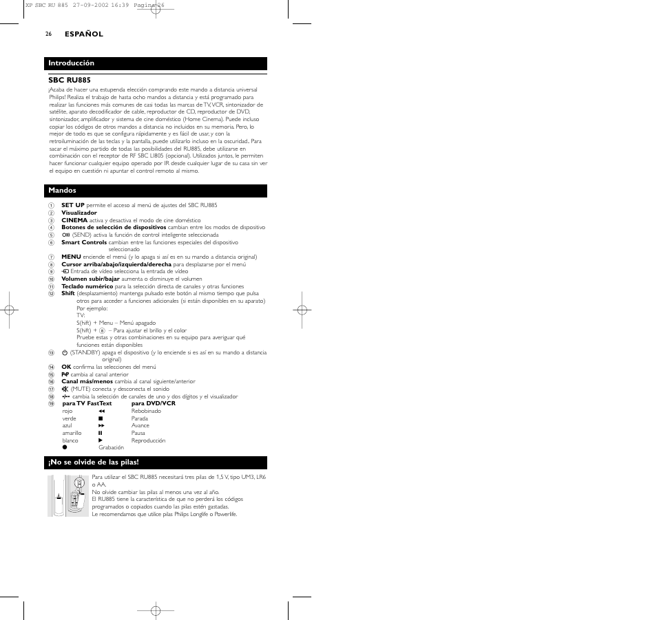 Philips Universal-Fernbedienung User Manual | Page 26 / 146