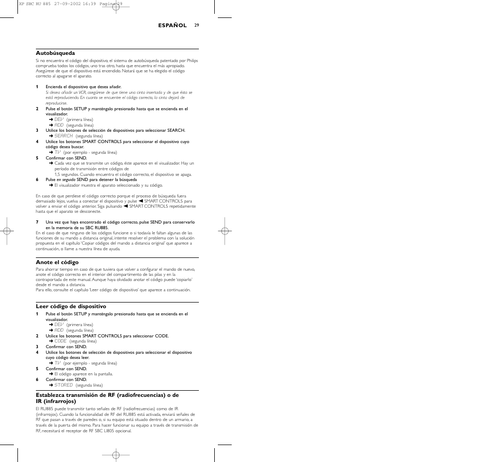 Philips Universal-Fernbedienung User Manual | Page 29 / 146