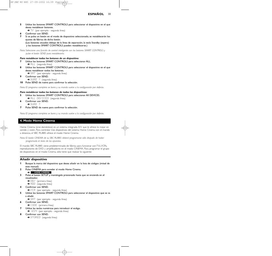 Philips Universal-Fernbedienung User Manual | Page 33 / 146