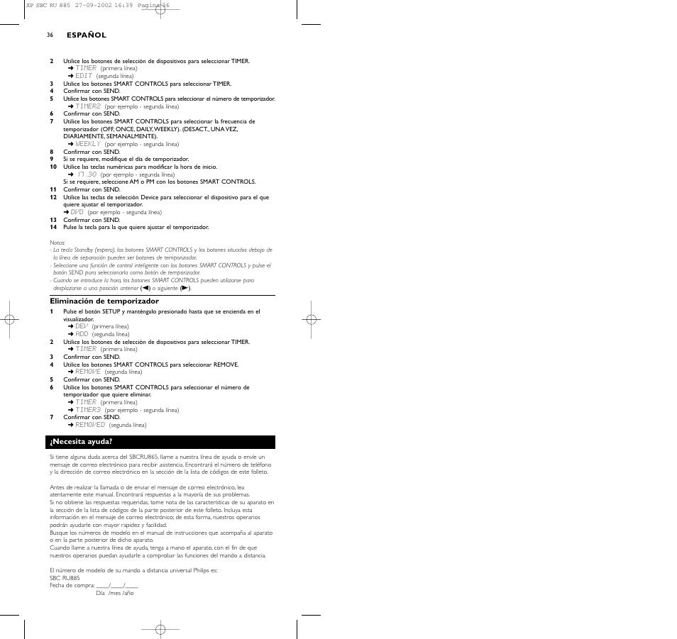 Philips Universal-Fernbedienung User Manual | Page 36 / 146