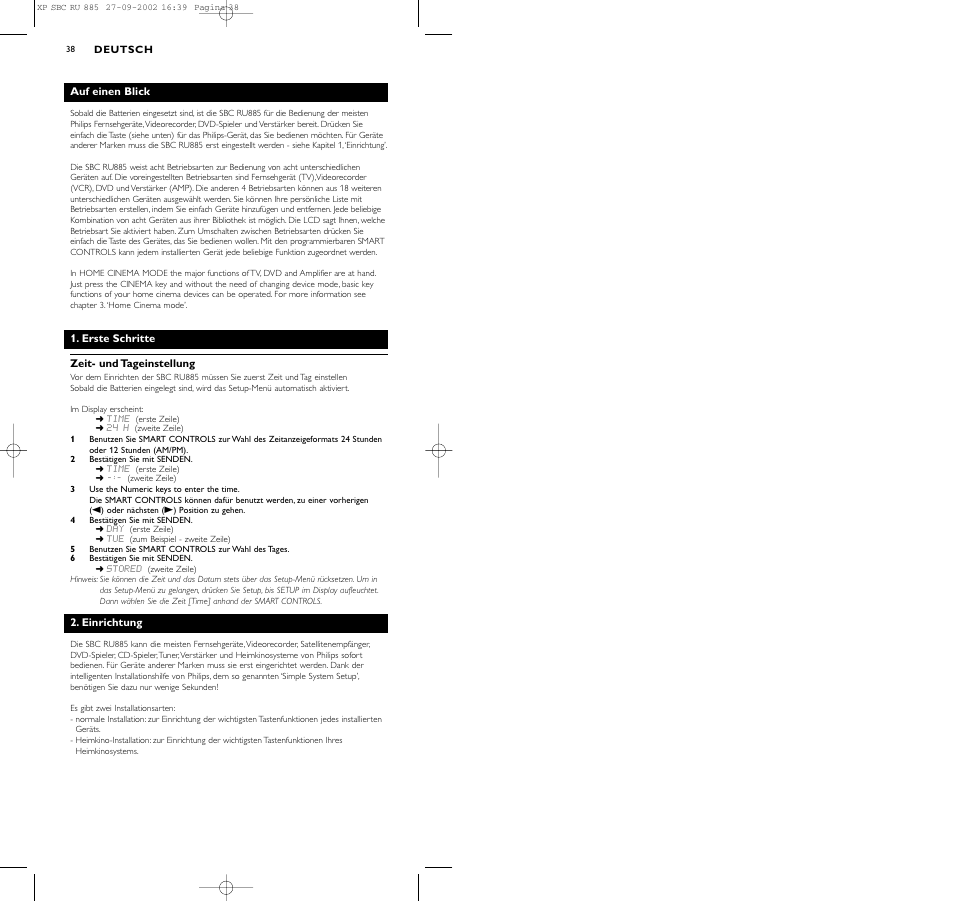 Philips Universal-Fernbedienung User Manual | Page 38 / 146