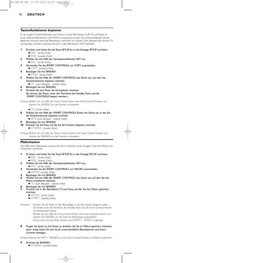 Philips Universal-Fernbedienung User Manual | Page 42 / 146