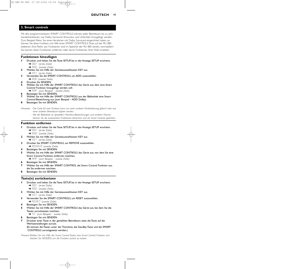 Philips Universal-Fernbedienung User Manual | Page 43 / 146