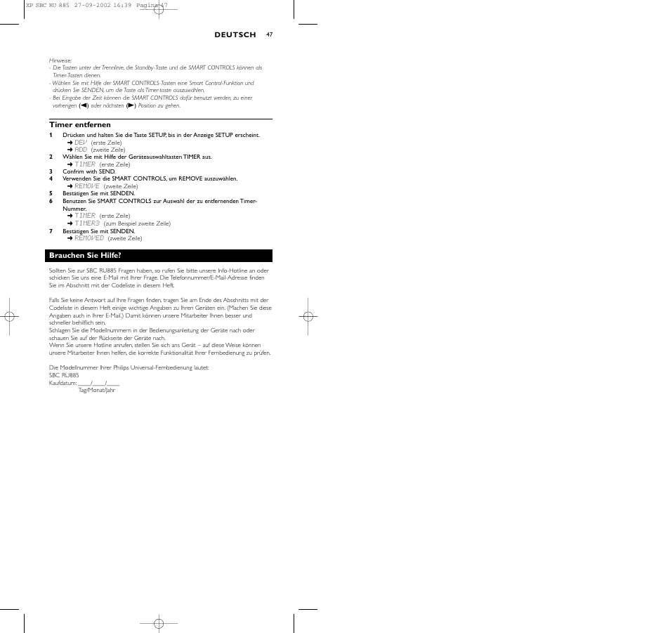 Philips Universal-Fernbedienung User Manual | Page 47 / 146