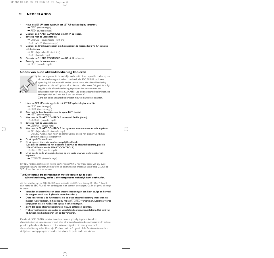 Philips Universal-Fernbedienung User Manual | Page 52 / 146