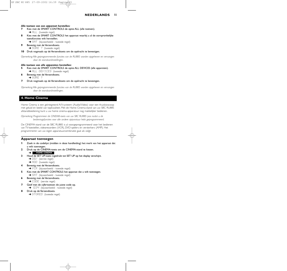 Philips Universal-Fernbedienung User Manual | Page 55 / 146