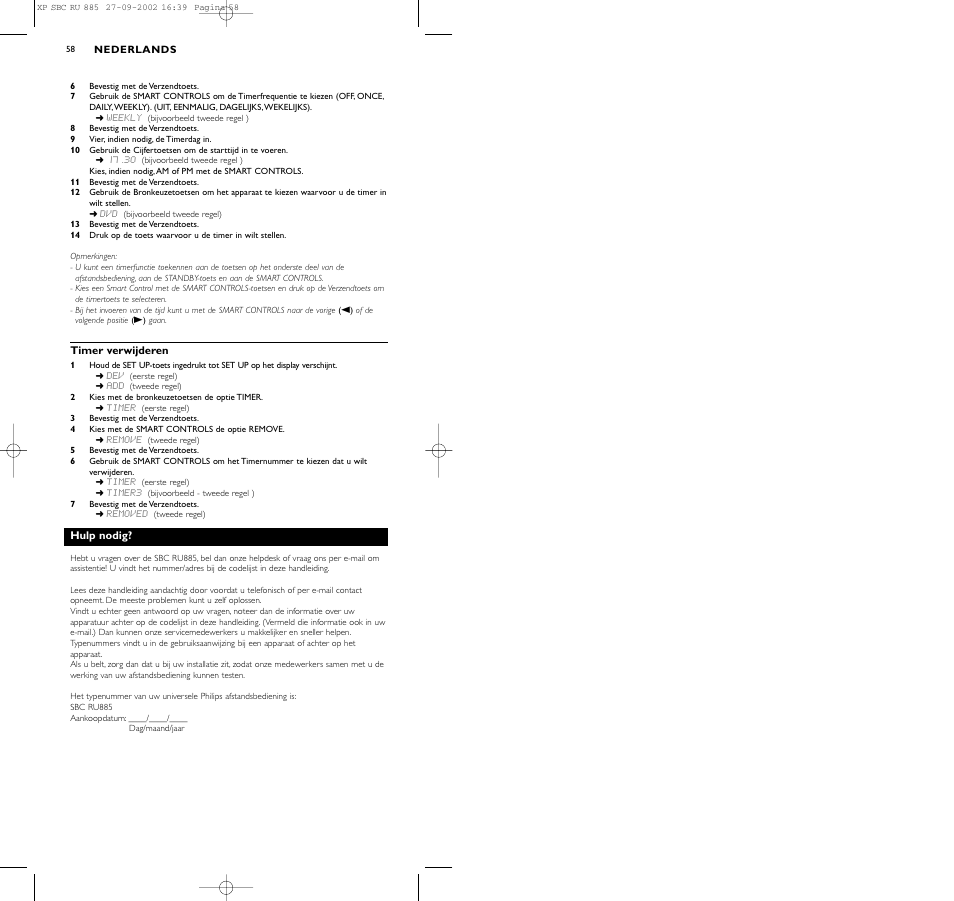 Philips Universal-Fernbedienung User Manual | Page 58 / 146