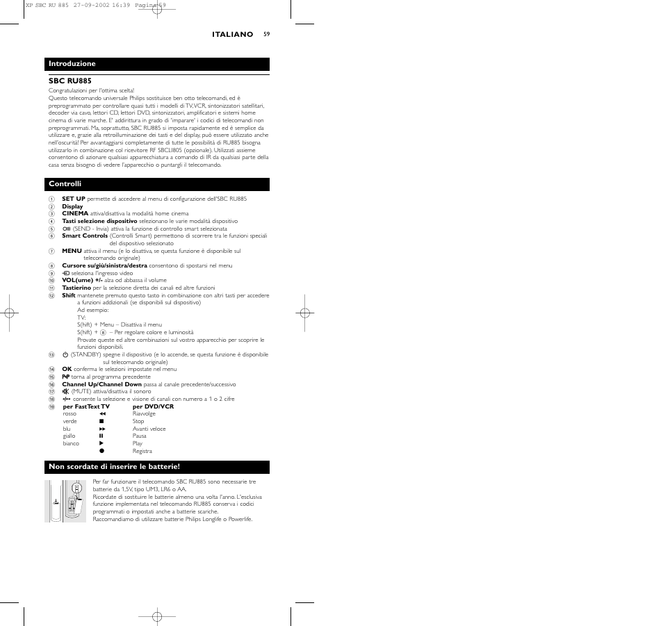 Philips Universal-Fernbedienung User Manual | Page 59 / 146