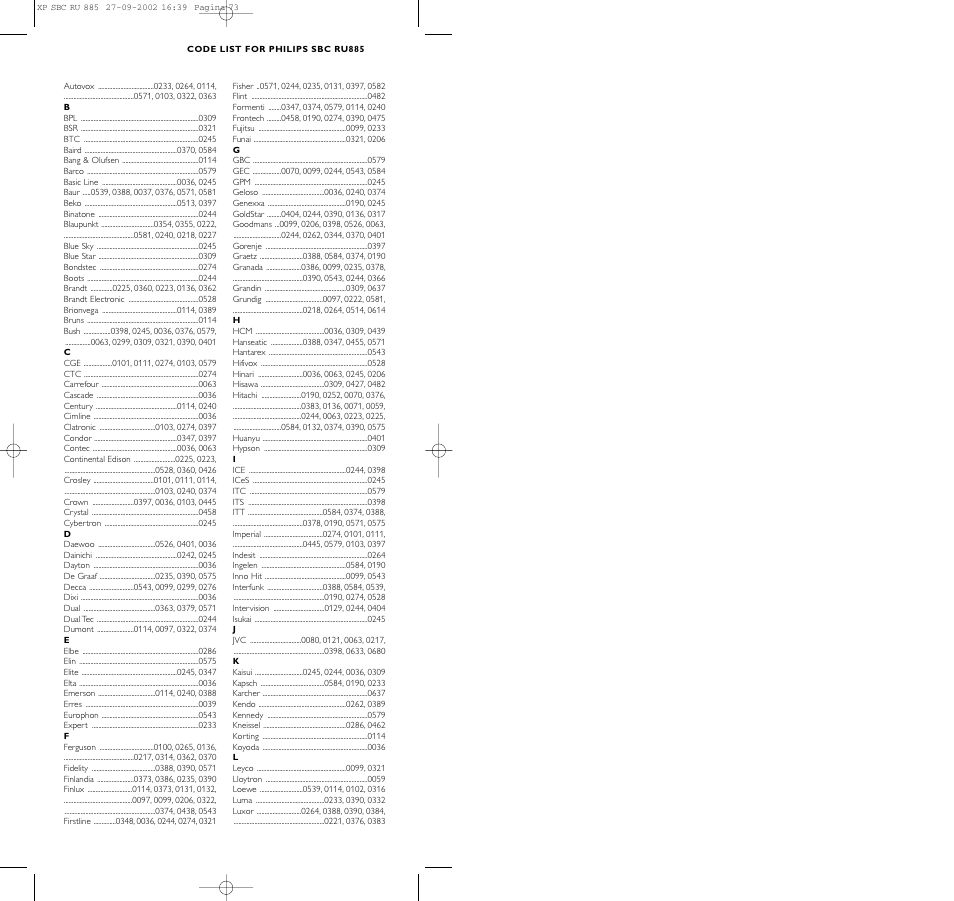 Philips Universal-Fernbedienung User Manual | Page 73 / 146