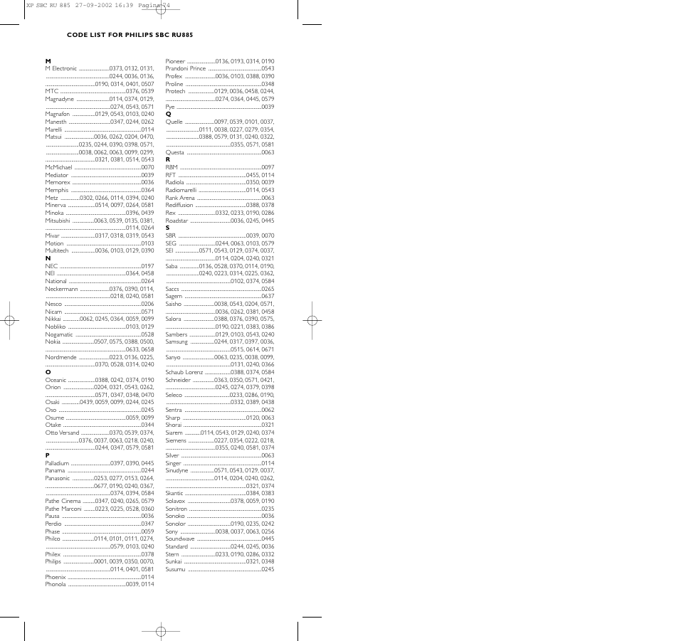 Philips Universal-Fernbedienung User Manual | Page 74 / 146