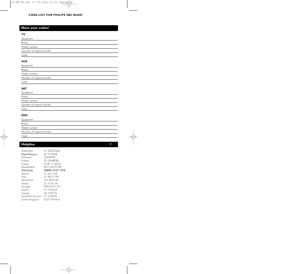 Philips Universal-Fernbedienung User Manual | Page 78 / 146