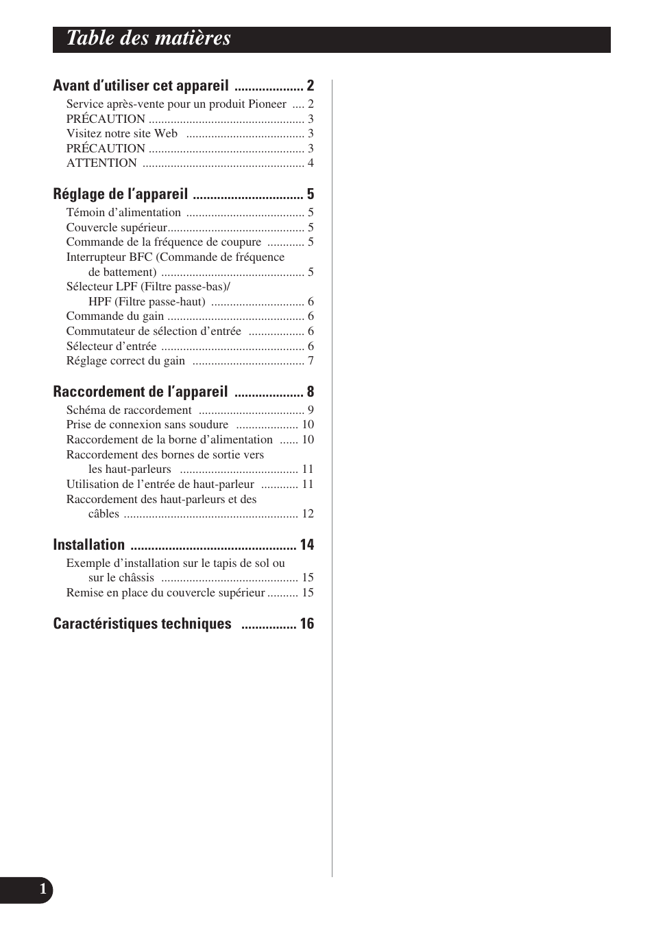 Pioneer PREMIER PRS-D4200F User Manual | Page 18 / 50