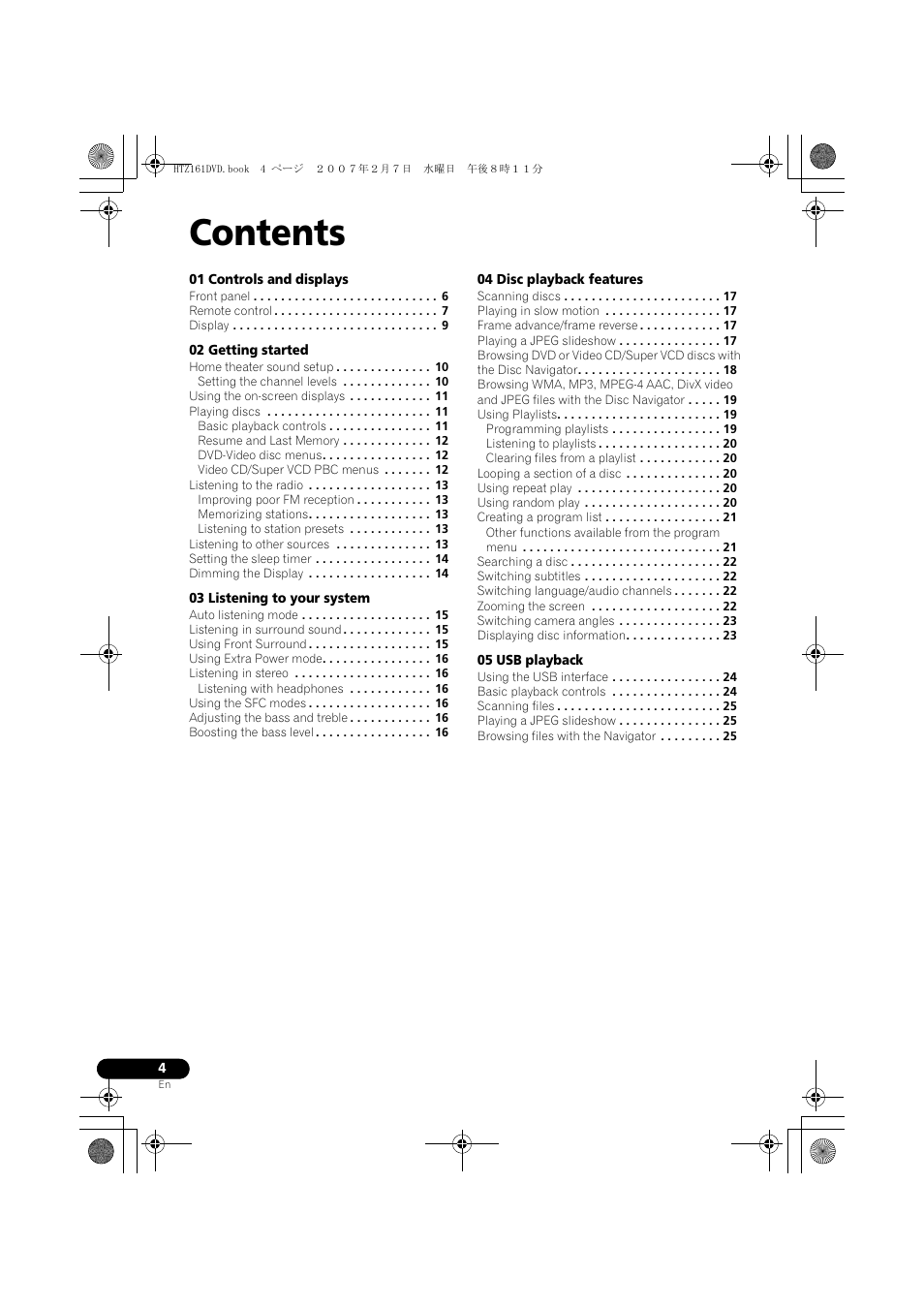 Pioneer XV-DV262 User Manual | Page 4 / 93