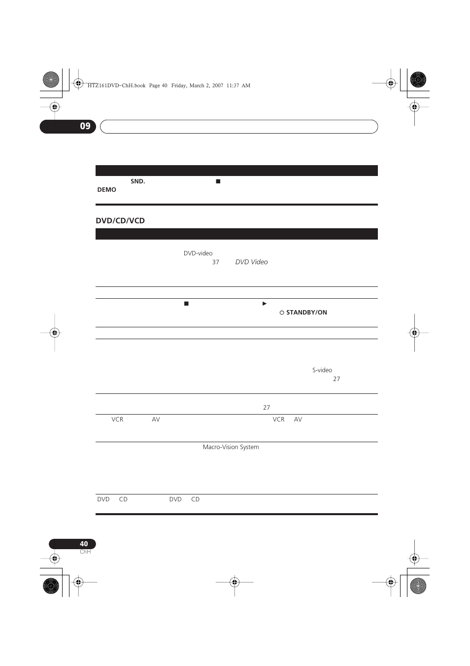 Dvd/cd/vcd | Pioneer XV-DV262 User Manual | Page 86 / 93