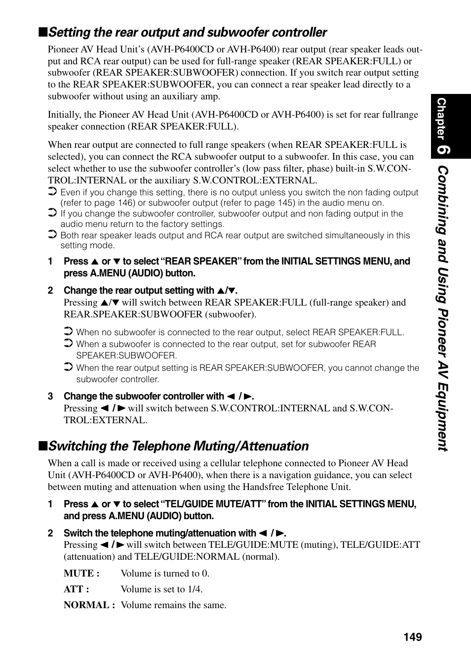 Switching the telephone muting/attenuation | Pioneer DVD Navigation Unit AVIC-80DVD User Manual | Page 151 / 192