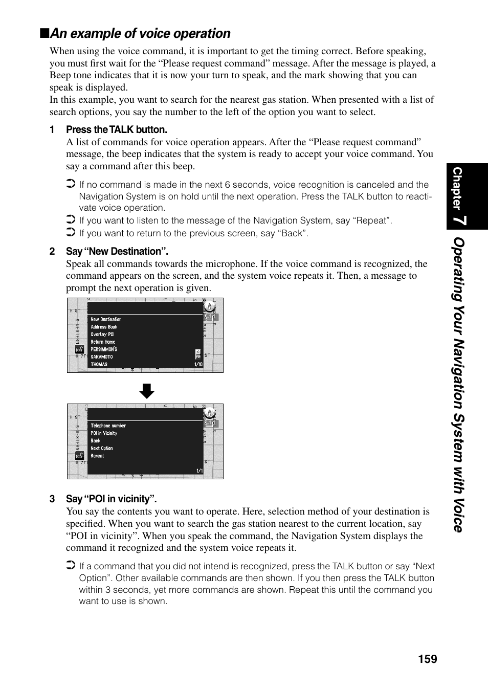 An example of voice operation | Pioneer DVD Navigation Unit AVIC-80DVD User Manual | Page 161 / 192