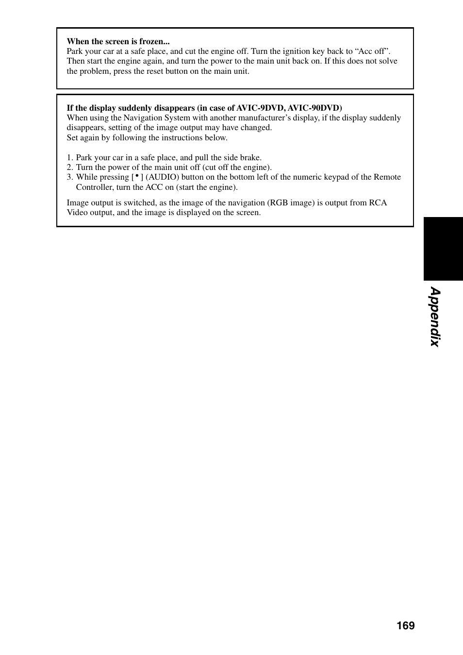 Appendix | Pioneer DVD Navigation Unit AVIC-80DVD User Manual | Page 171 / 192