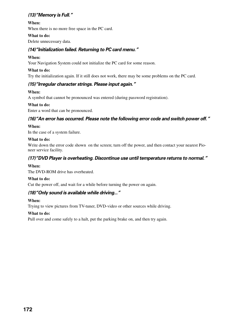Pioneer DVD Navigation Unit AVIC-80DVD User Manual | Page 174 / 192