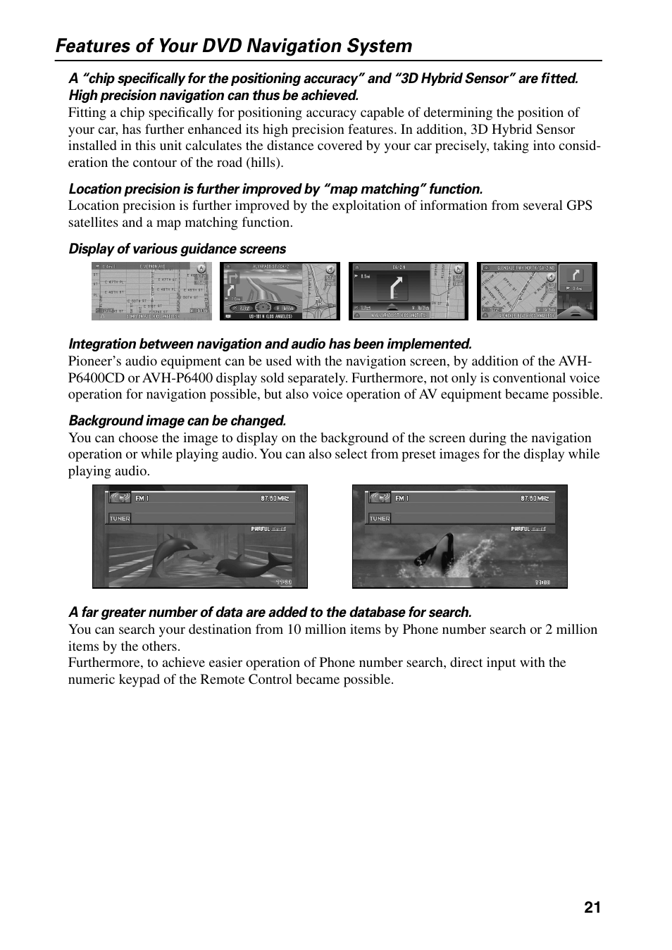 Features of your dvd navigation system | Pioneer DVD Navigation Unit AVIC-80DVD User Manual | Page 23 / 192