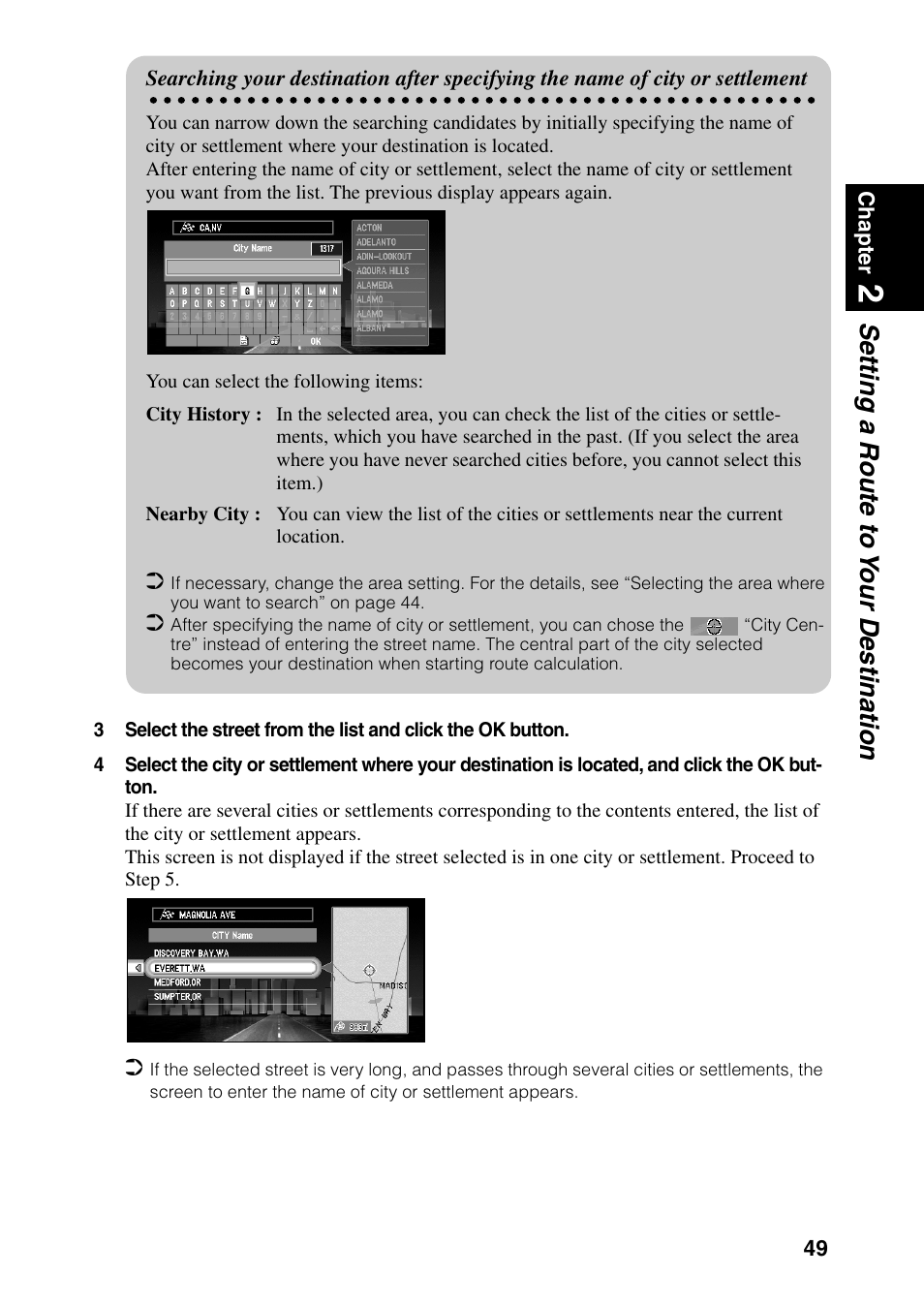 Setting a route to y our destination | Pioneer DVD Navigation Unit AVIC-80DVD User Manual | Page 51 / 192