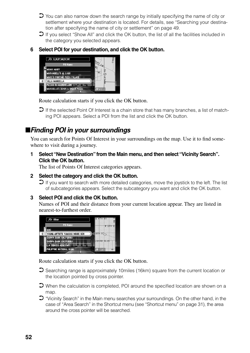 Finding poi in your surroundings | Pioneer DVD Navigation Unit AVIC-80DVD User Manual | Page 54 / 192