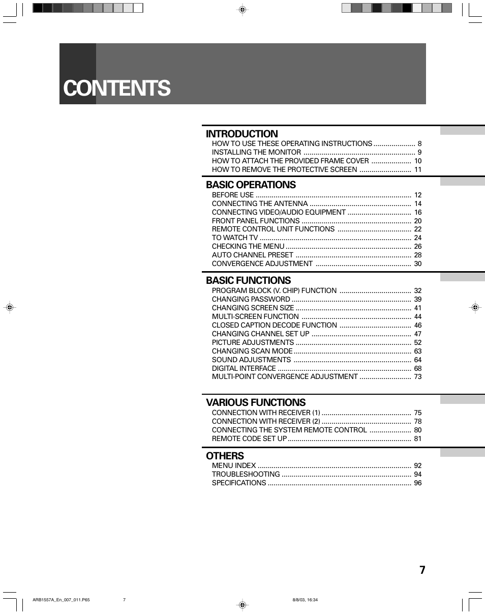 Pioneer PRO-730HDI User Manual | Page 7 / 100