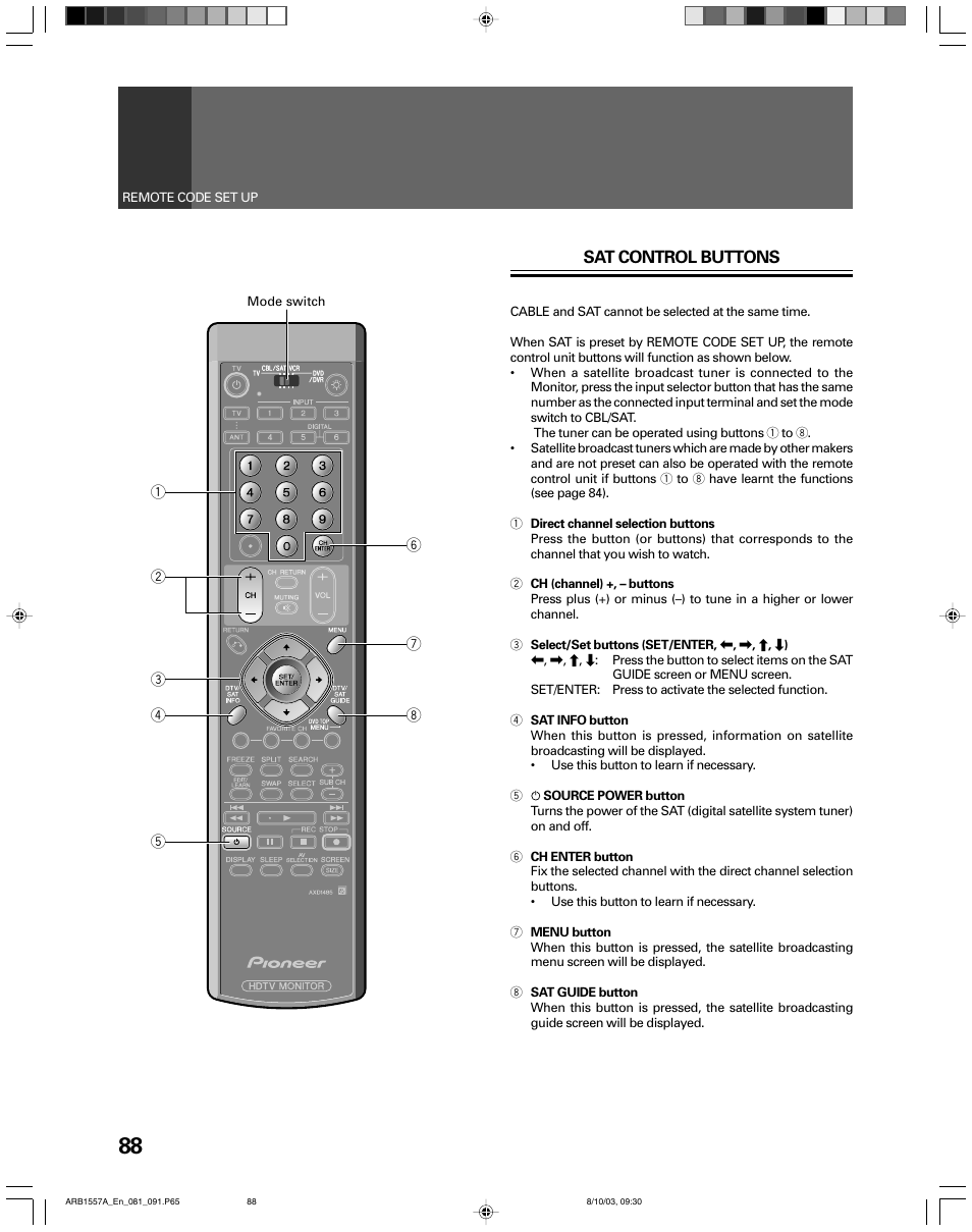 Pioneer PRO-730HDI User Manual | Page 88 / 100