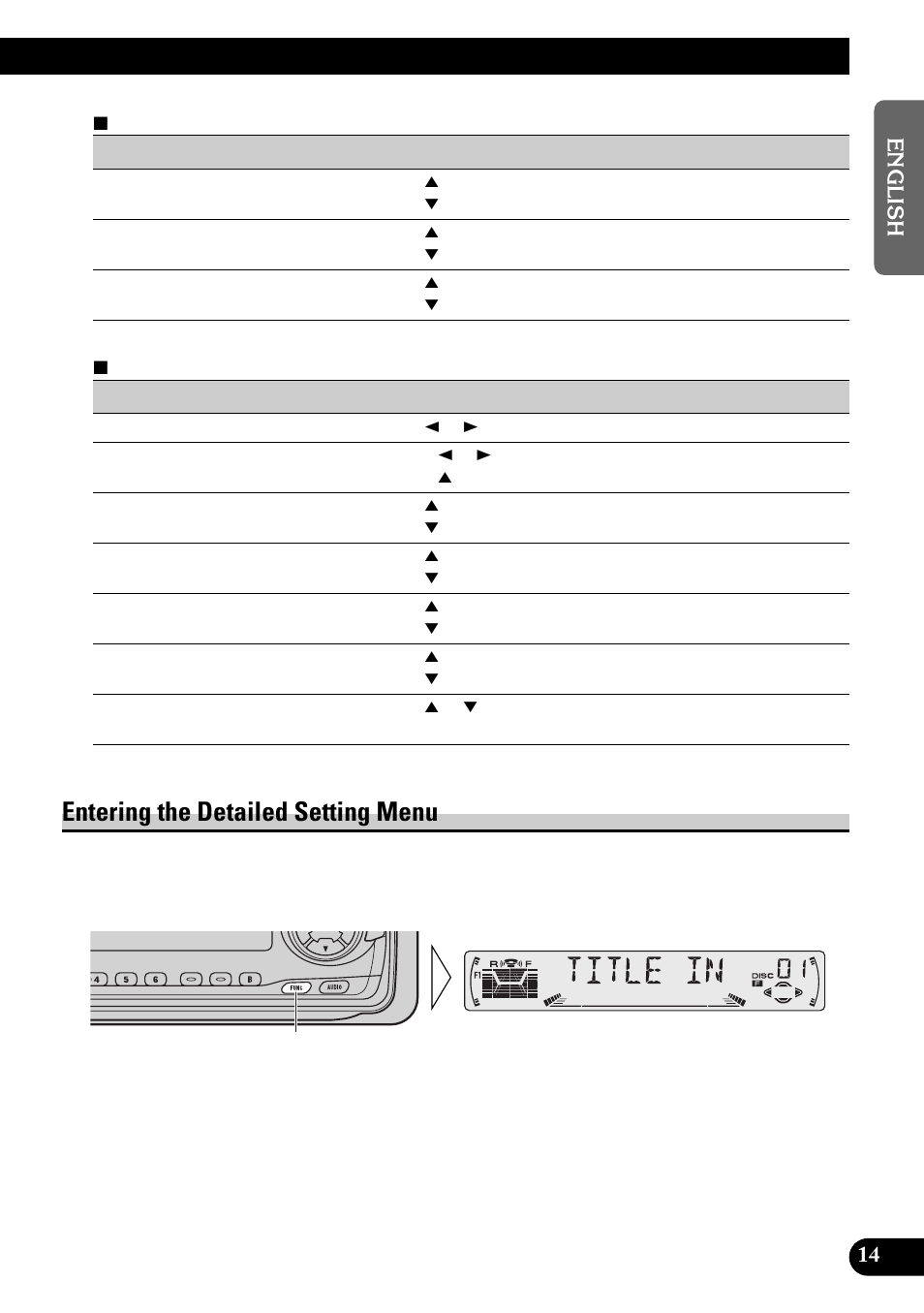 Entering the detailed setting menu | Pioneer KEH-P6010RB User Manual | Page 15 / 104