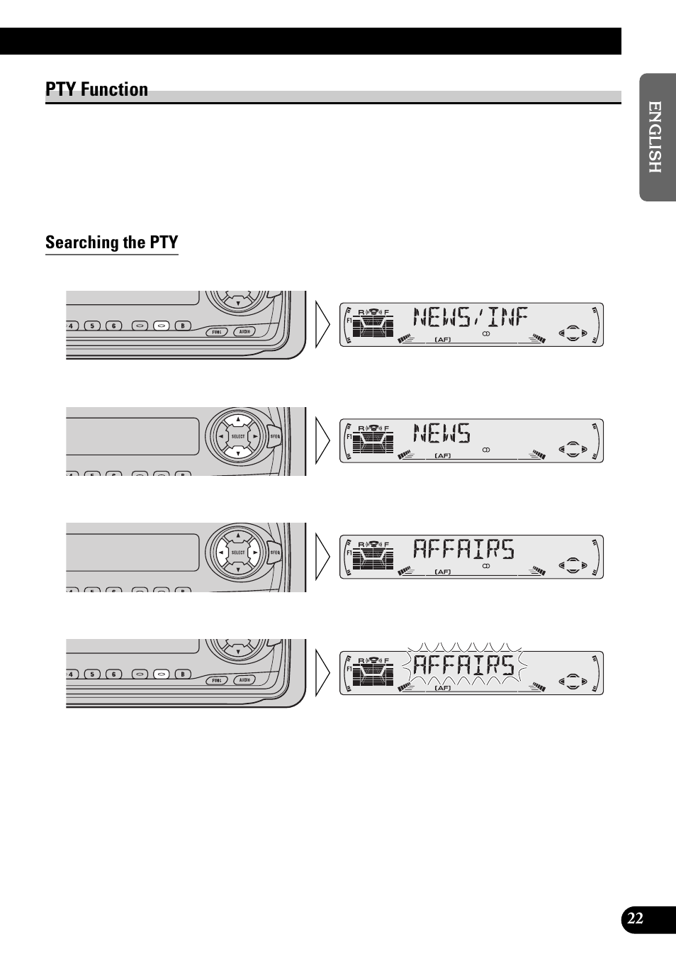 Pty function, Searching the pty | Pioneer KEH-P6010RB User Manual | Page 23 / 104