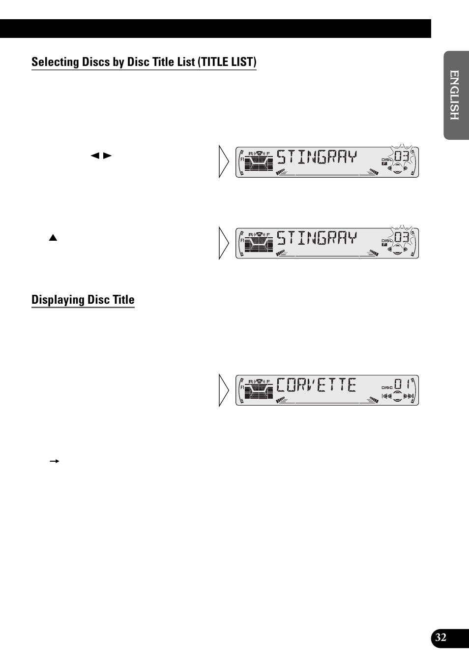 Selecting discs by disc title list (title list), Displaying disc title | Pioneer KEH-P6010RB User Manual | Page 33 / 104