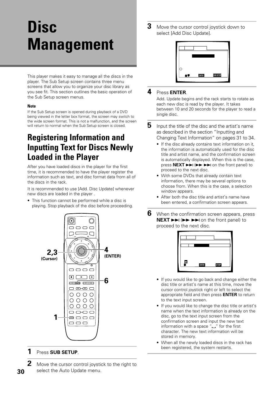 Disc management | Pioneer DV-F07 User Manual | Page 30 / 80