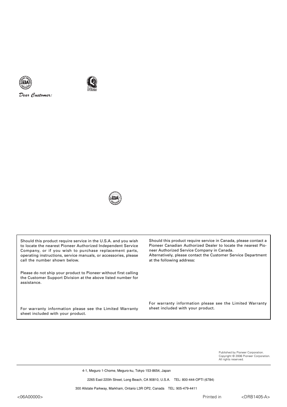 Pioneer DJM-400 User Manual | Page 16 / 16