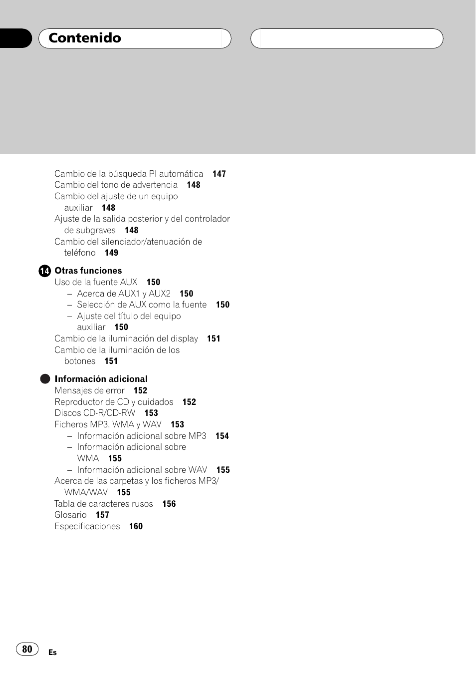 Pioneer DEH-P55BT User Manual | Page 80 / 162