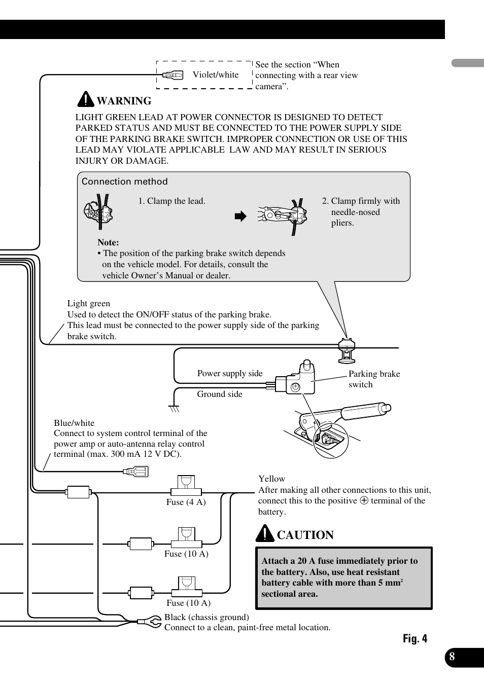 Caution | Pioneer Super Tuner III D+ AVH-P7950DVD User Manual | Page 9 / 38
