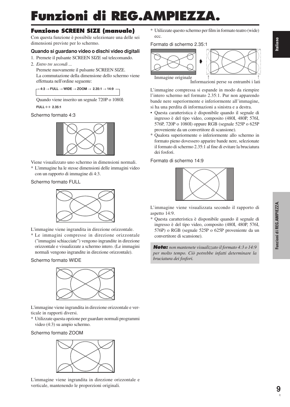 Funzioni di reg.ampiezza | Pioneer PDP-42MVE1 User Manual | Page 124 / 259