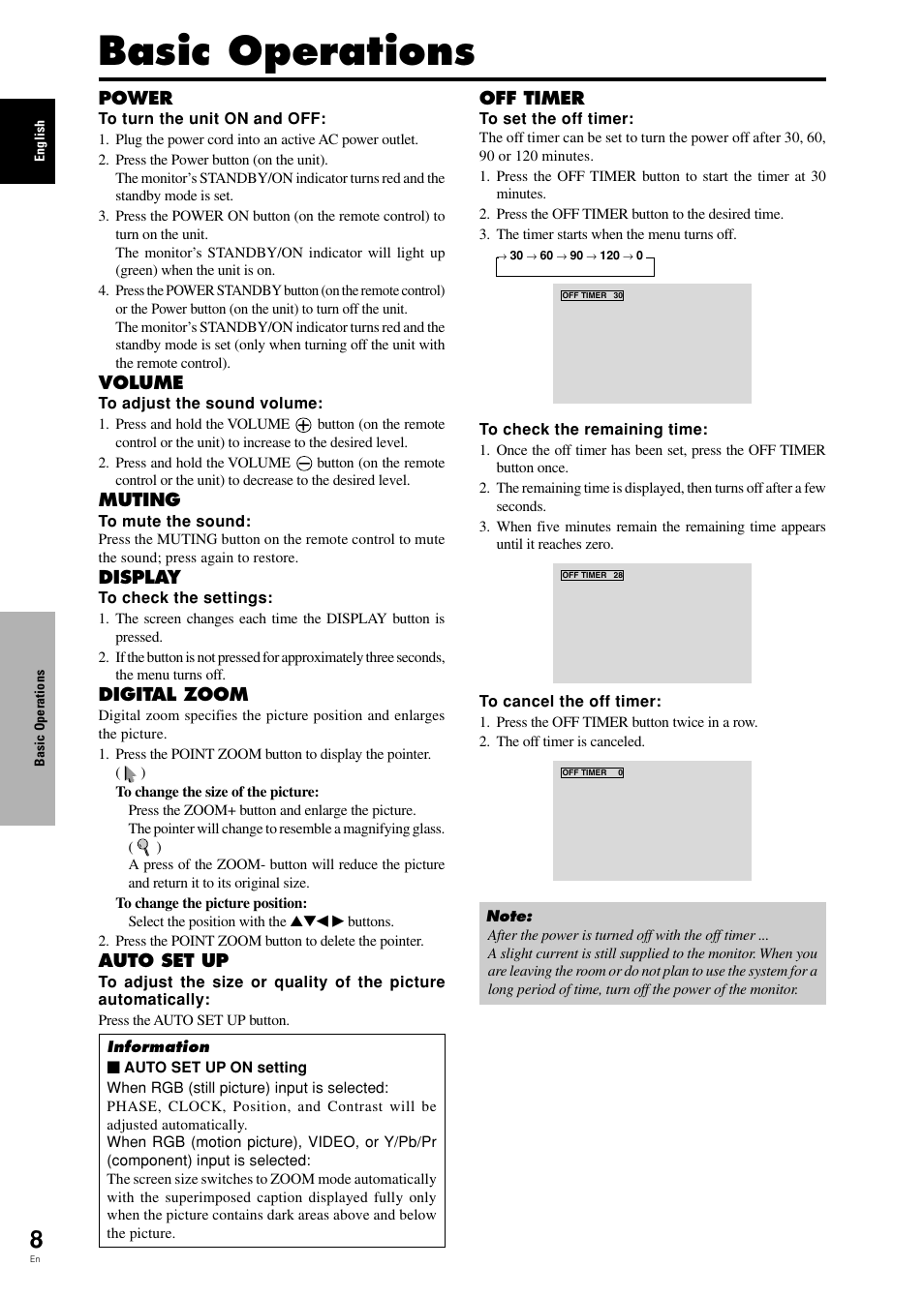 Basic operations | Pioneer PDP-42MVE1 User Manual | Page 13 / 259