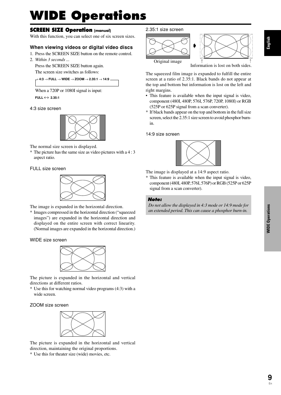 Wide operations | Pioneer PDP-42MVE1 User Manual | Page 14 / 259