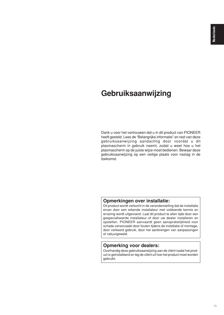 Gebruiksaanwijzing | Pioneer PDP-42MVE1 User Manual | Page 223 / 259