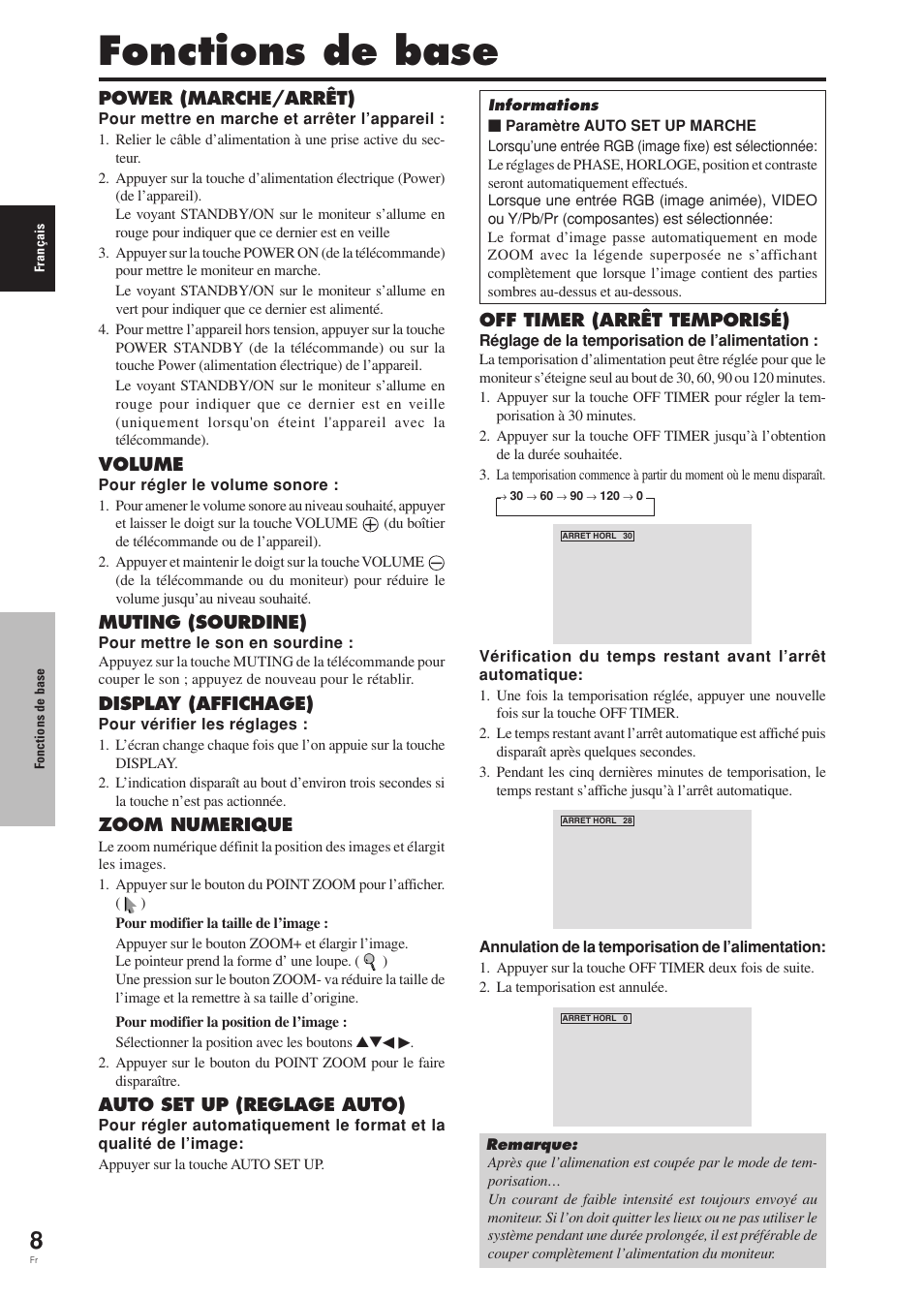 Fonctions de base | Pioneer PDP-42MVE1 User Manual | Page 49 / 259