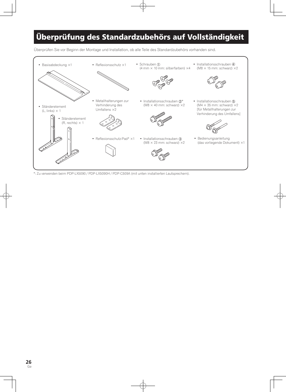Pioneer KURO PDK-TS33 User Manual | Page 26 / 73