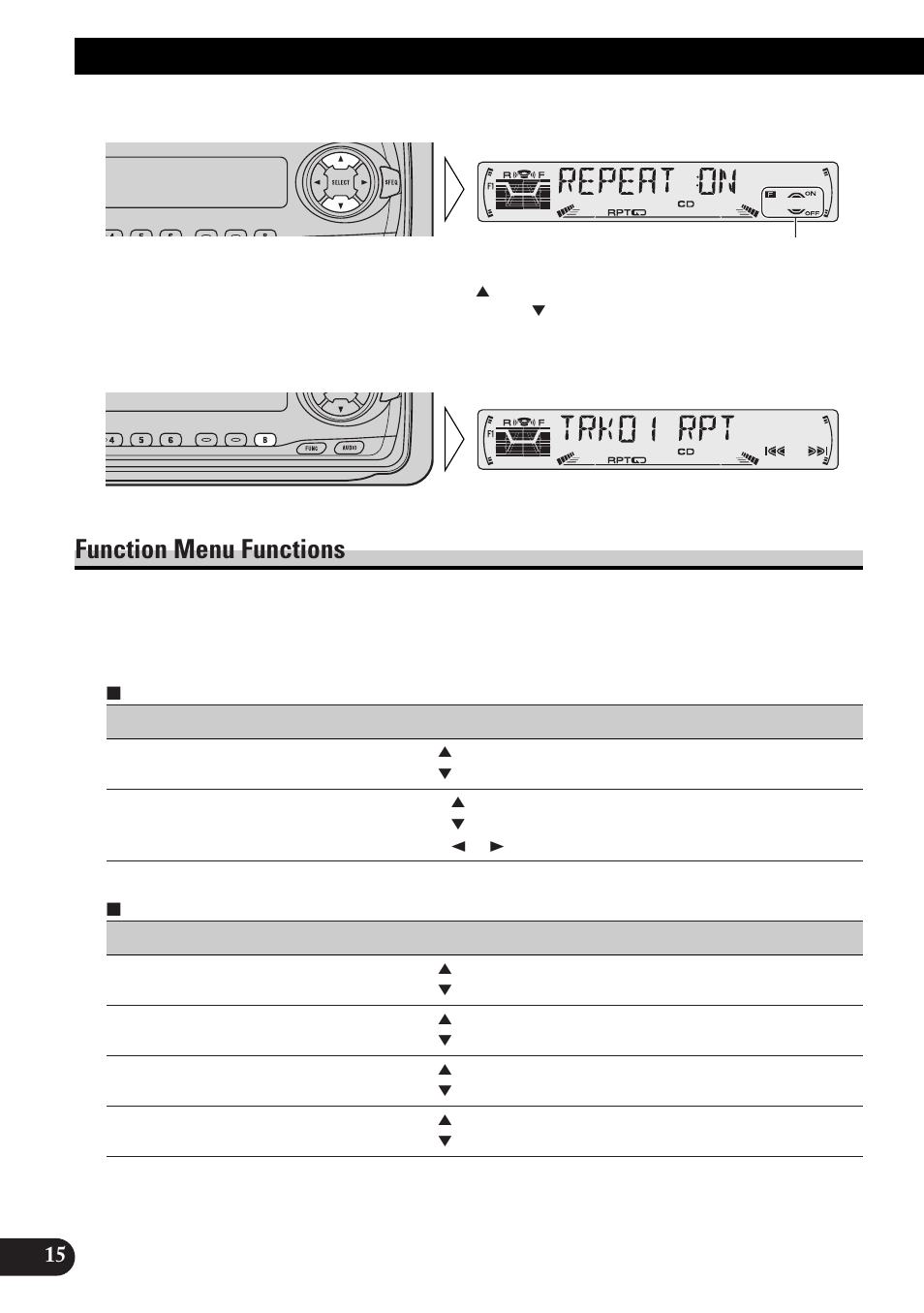 Basic operation, Function menu functions | Pioneer DEH-P33 User Manual | Page 16 / 136