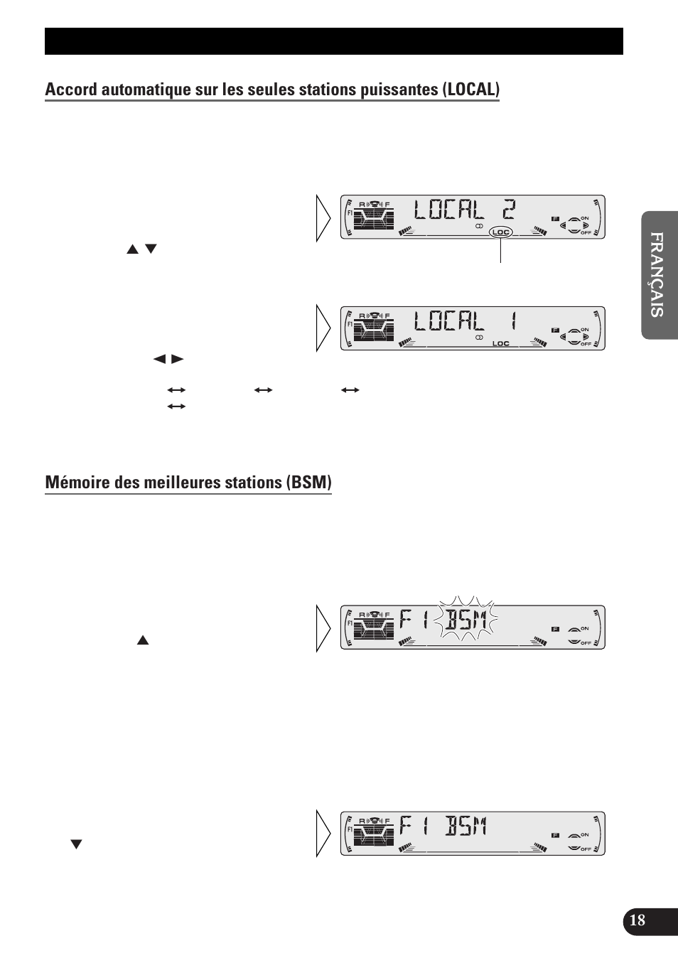 Utilisation du syntoniseur, Mémoire des meilleures stations (bsm) | Pioneer DEH-P33 User Manual | Page 63 / 136