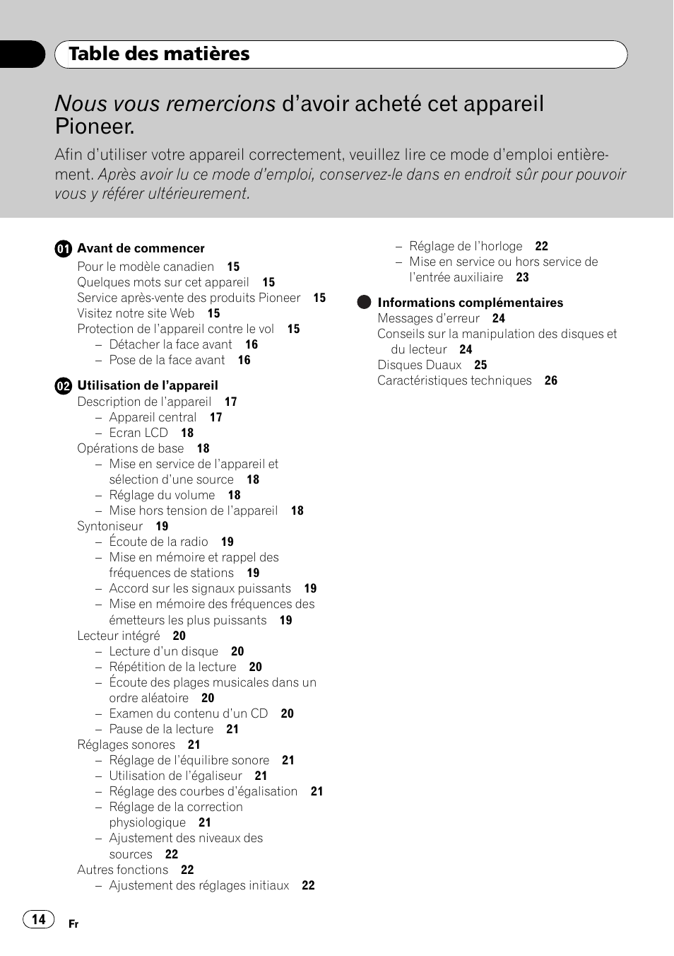 Pioneer DEH-9 User Manual | Page 14 / 39