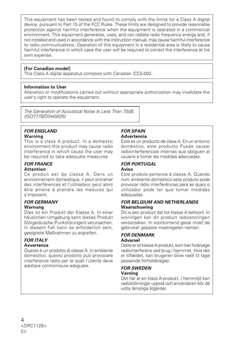 Pioneer DR-R102 User Manual | Page 4 / 32