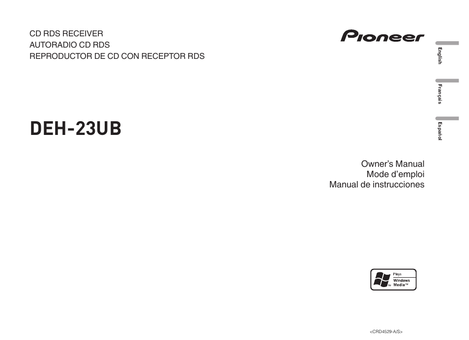 Pioneer DEH-23UB User Manual | 36 pages