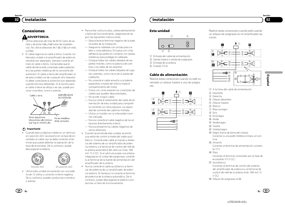 Conexiones, 02 instalación | Pioneer DEH-23UB User Manual | Page 28 / 36