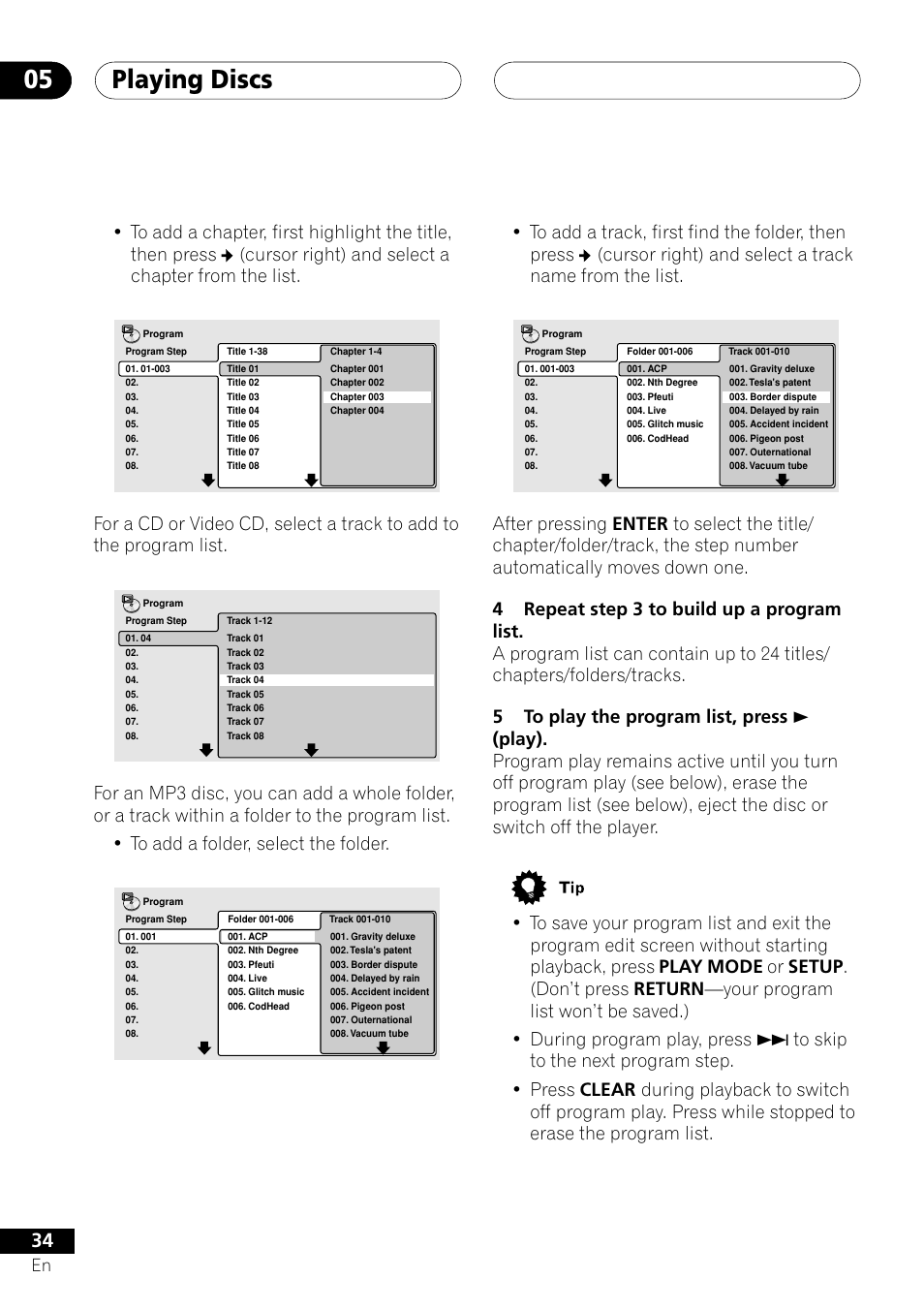 Playing discs 05 | Pioneer DV-353 User Manual | Page 34 / 56