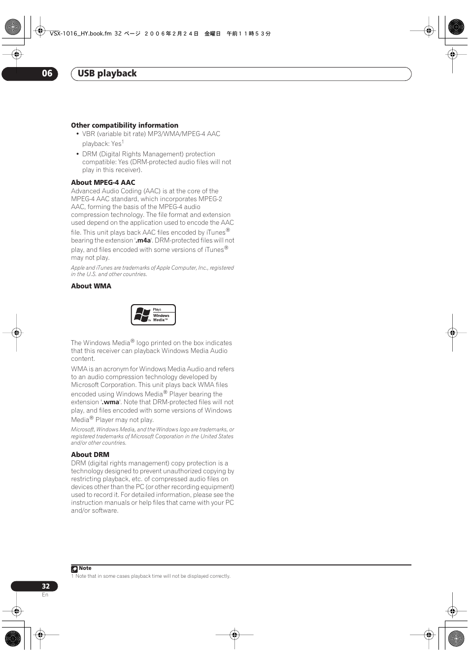 Usb playback 06 | Pioneer VSX-1016V-K User Manual | Page 32 / 72